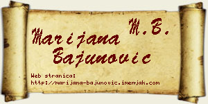 Marijana Bajunović vizit kartica
